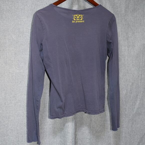 Be Present Purple Long Sleeve Chakra Graphic Top Medium - Picture 3 of 3